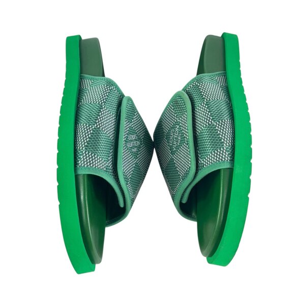 LOUIS VUITTON Miami Mule 1ACR2W Green Mens Sandals Marked as 10 - 11US - Picture 7 of 11